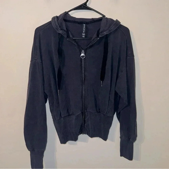 Athleta Black Balance Zip Up Hoodie Oversized XXS - Picture 1 of 3